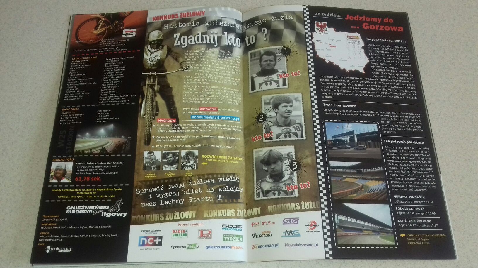 Program żużlowy Ekstraliga 2013 r. Gniezno - Rzeszów