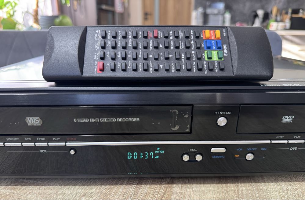 FUNAI WD6D-D4413DB #Przegrywanie VHS na DVD #HDMI #USB #DV #PL Menu