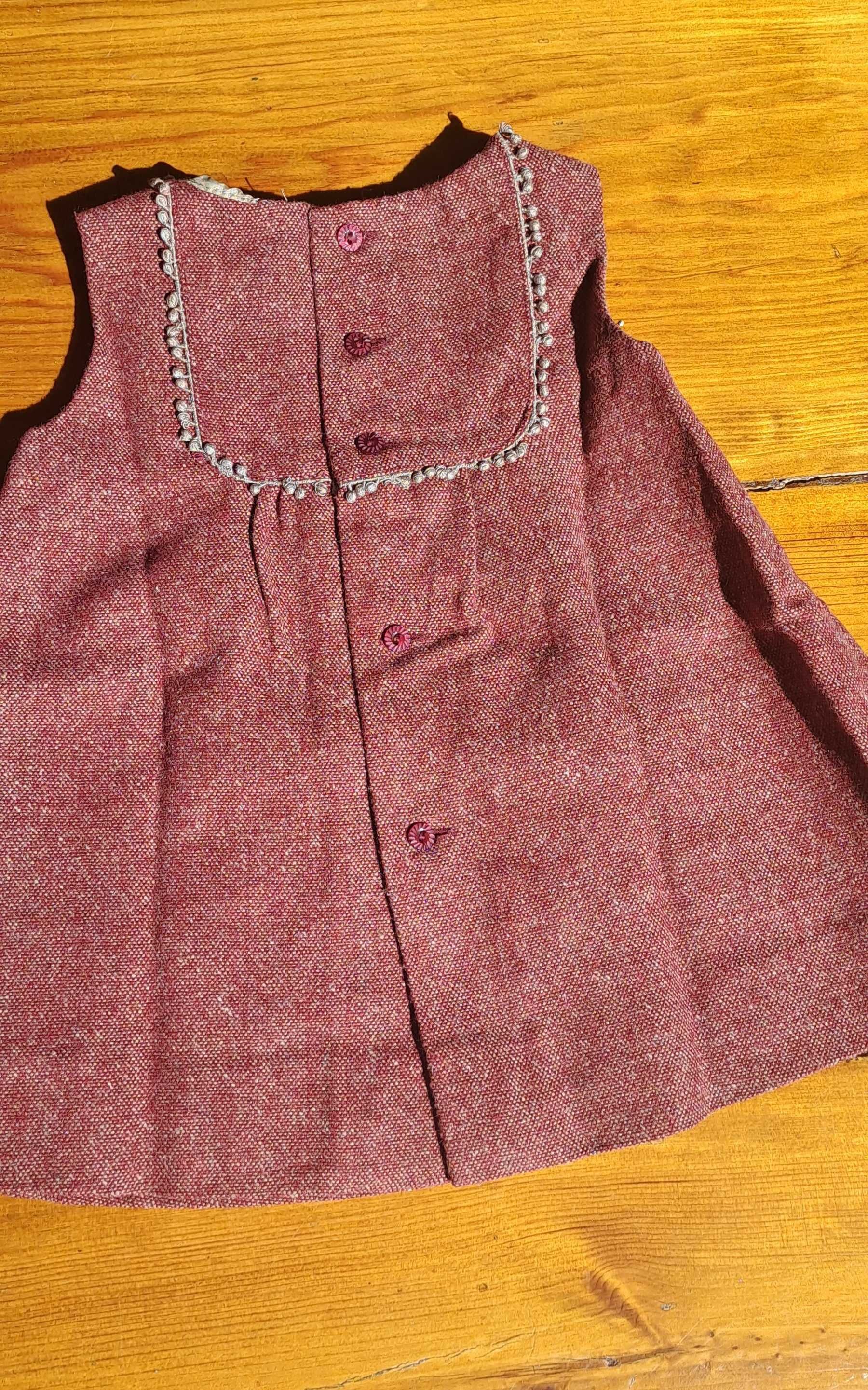 Vestido bordeaux Zara 68 cm