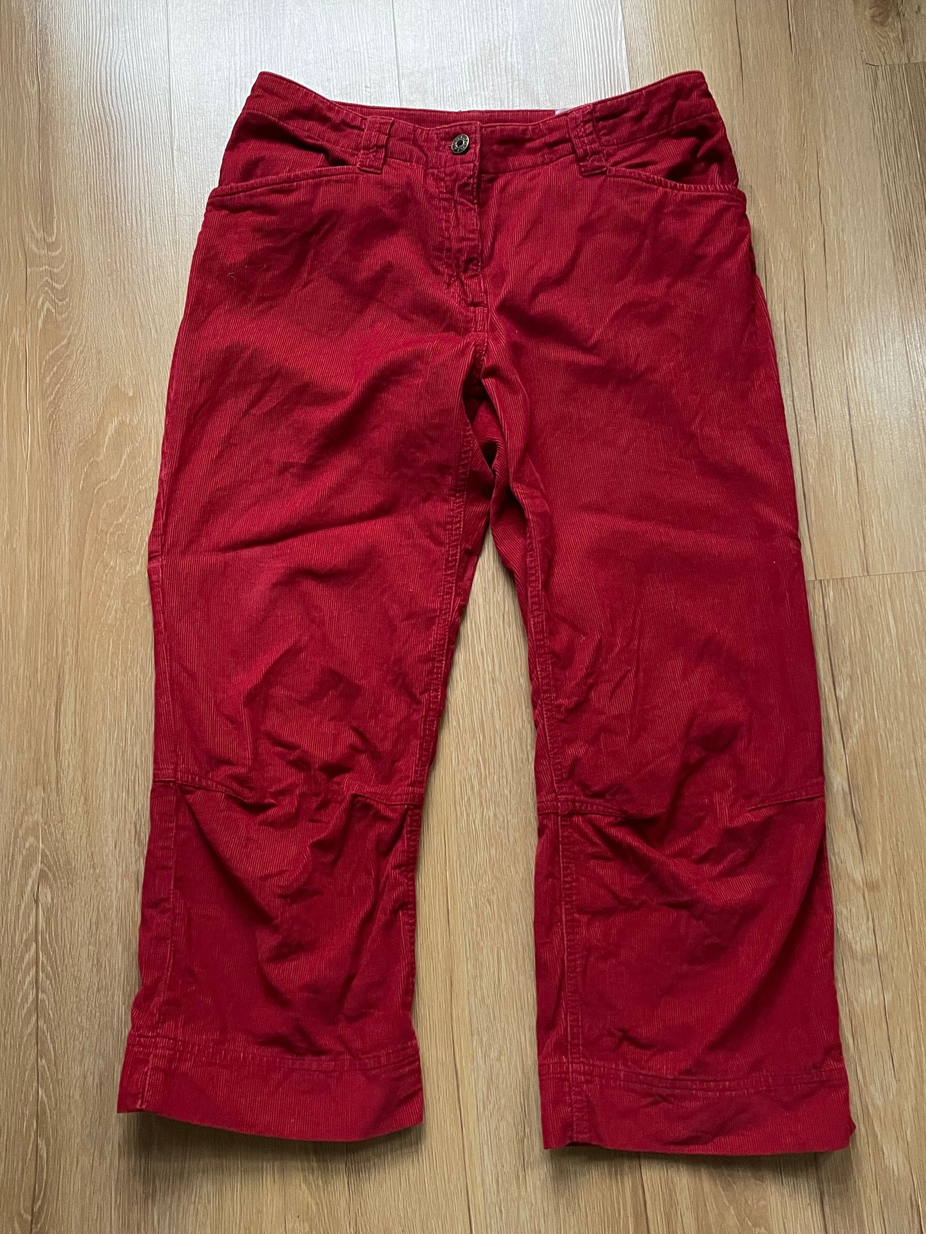 Spodnie z szerokimi nogawkami sztruksy 3/4 nogawki H&M 38