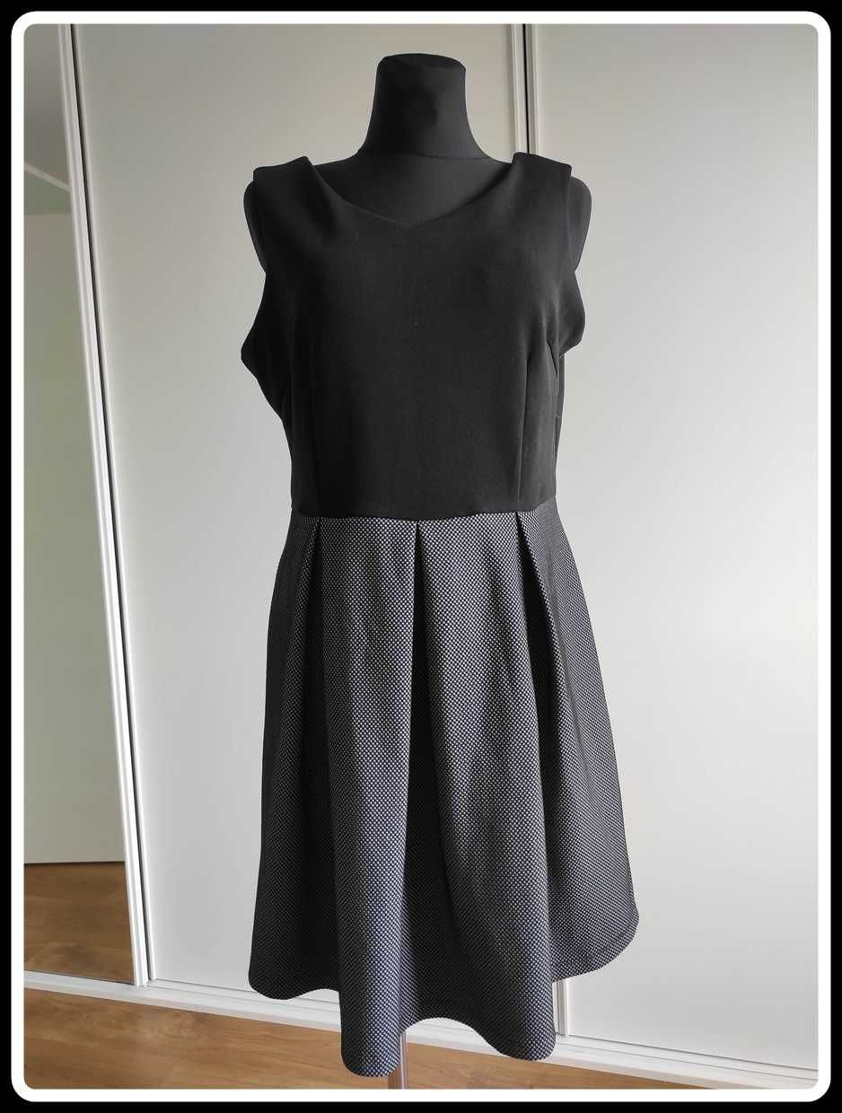 Sukienka biurowa elegancka mała czarna 42 XL