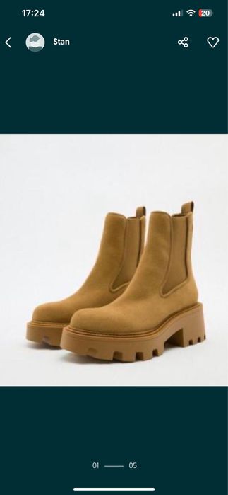 Нові Черевики Zara з протектором (челсі)