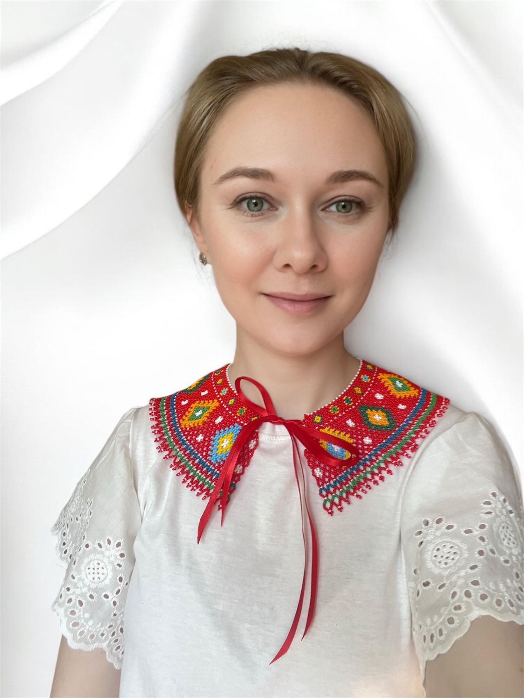 Krywulka Łemkowska | naszyjnik folkowy | kolia etno rękodzieło Karpat