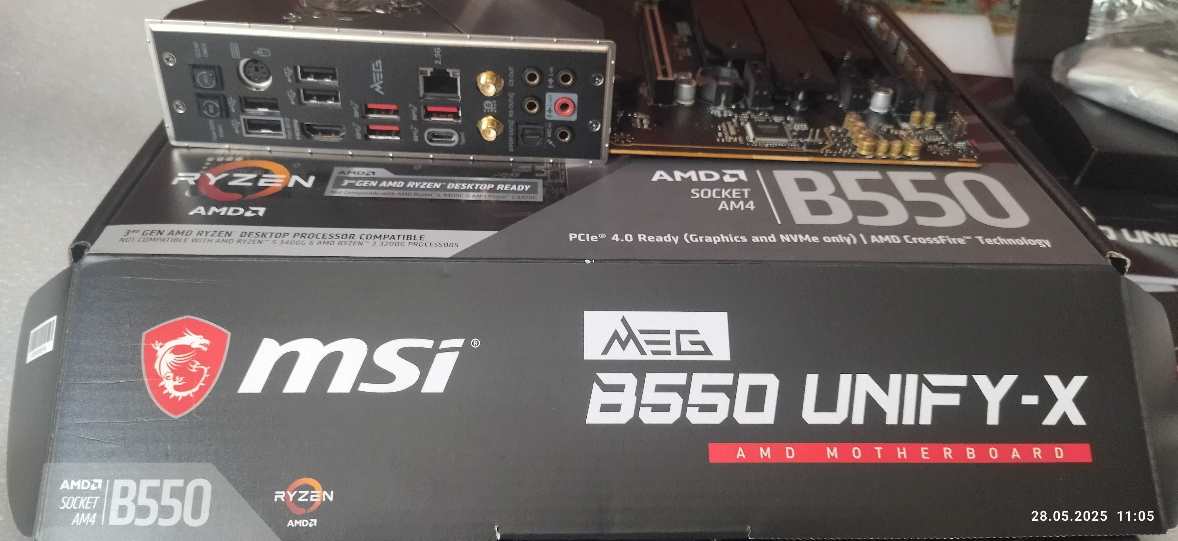 MSI MEG B550 Unify-X (AM4 B550 2xDDR4 5300 МГц, до 64ГБ, M2x4шт, WiFi)