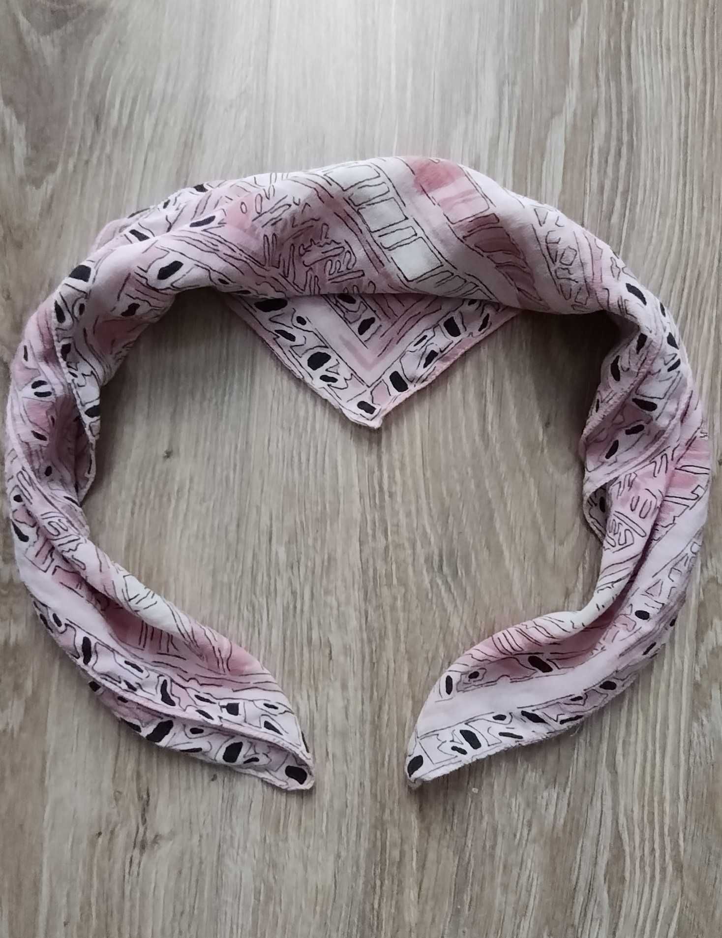 Jedwabna apaszka 100% jedwab silk pastelowa ideał