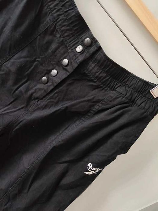 Reebok czarne spodnie bojówki baggy r M y2k