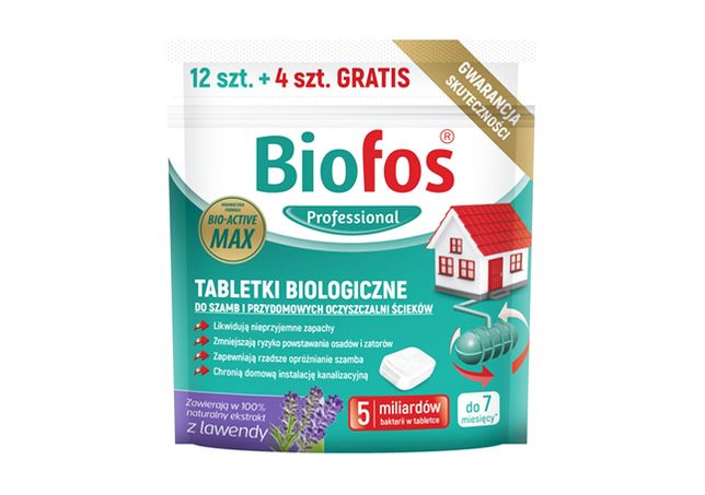 Biofos TABLETKI Biologiczne do Szamba BIO Oczyszczalni BAKTERIE ENZYMY