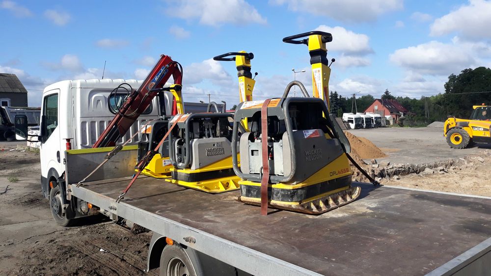 Wynajem zagęszczarka stopa wibracyjna sprzęt budowlany brukarski