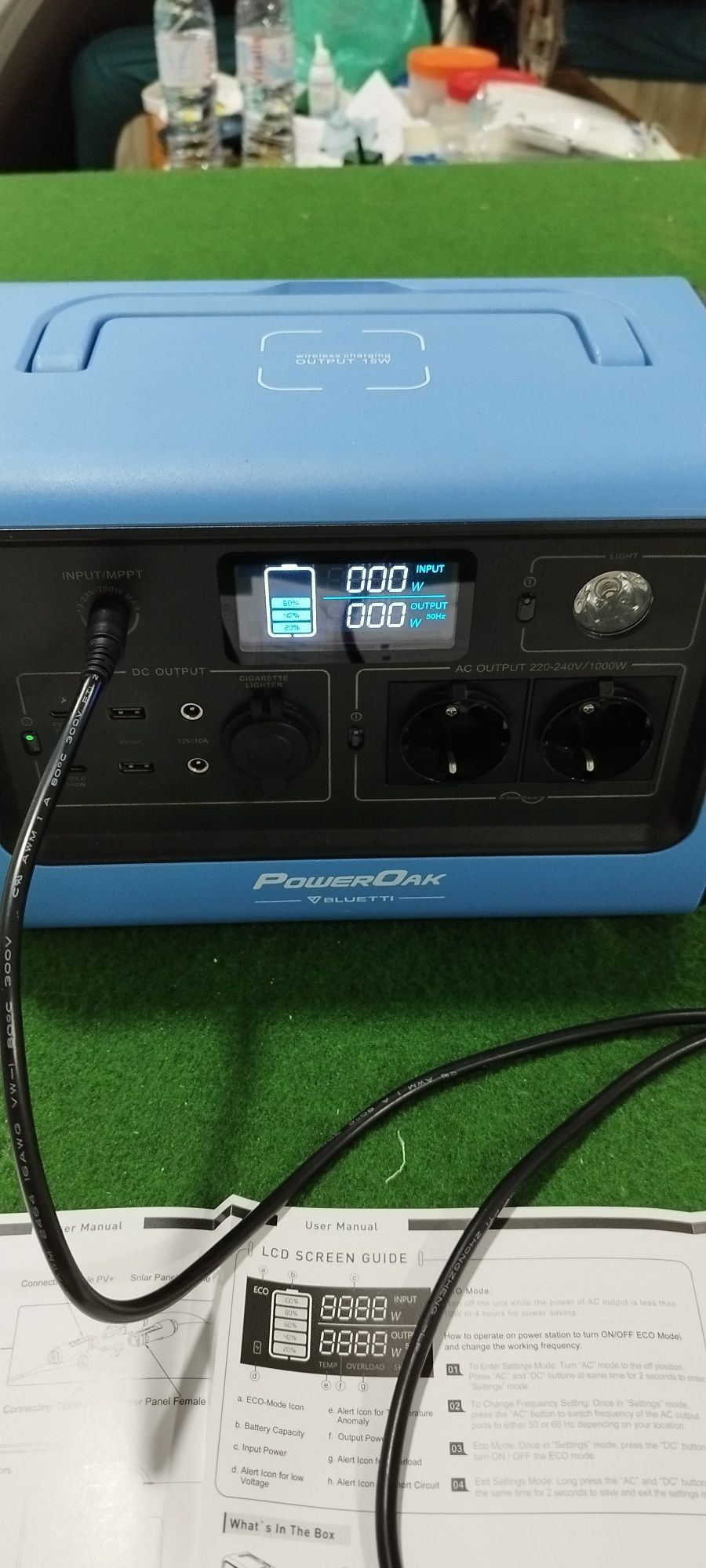 Bateria Bluetti EB70 c/ painel solar 120 watts