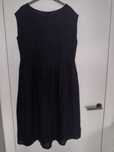 Czarna lniana sukienka oversize LiLu