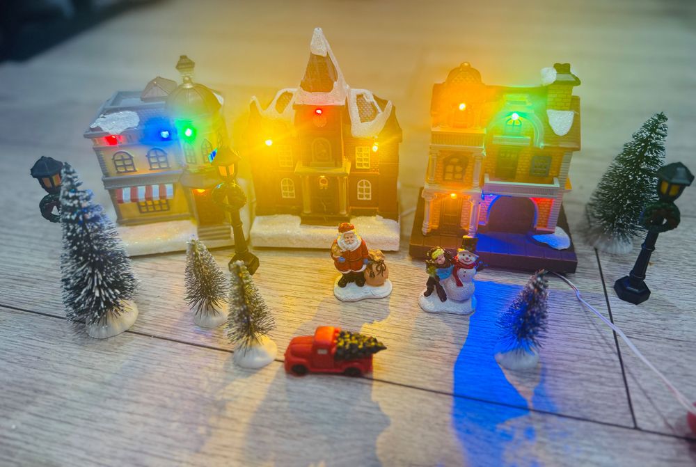 Magic village elementy wioski zimowej 14elem zimowe miasteczko