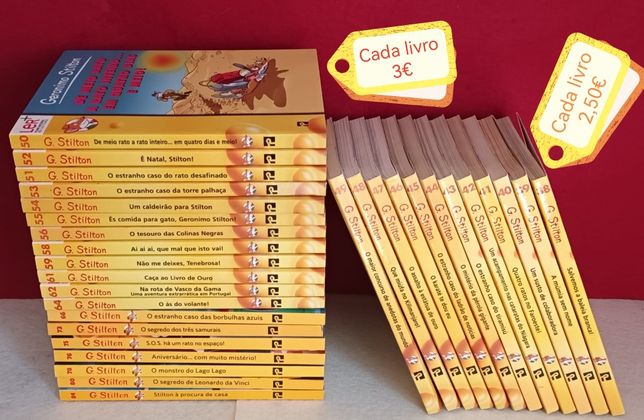100 livros Geronimo Stilton- NOVOS para oferecer -Portes grátis-Parte