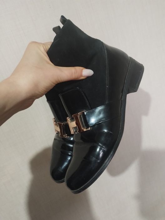 Ботинки шкіра замша