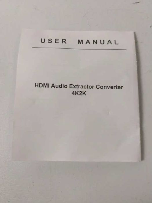 Ekstraktor dźwięku HDMI 4K HDMI na optyczny 3,5 mm AUX Adapter