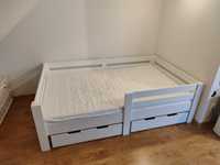 Łóżko z materacem i szufladami, 120x200 cm