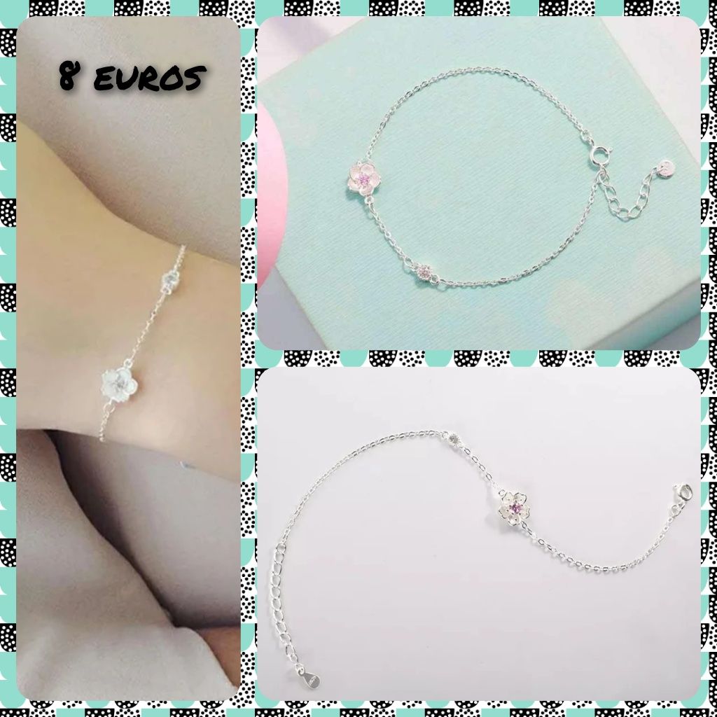 Várias pulseiras em prata 925