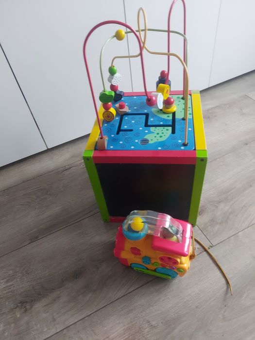 Kostka drewniana sensoryczno edukacyjna