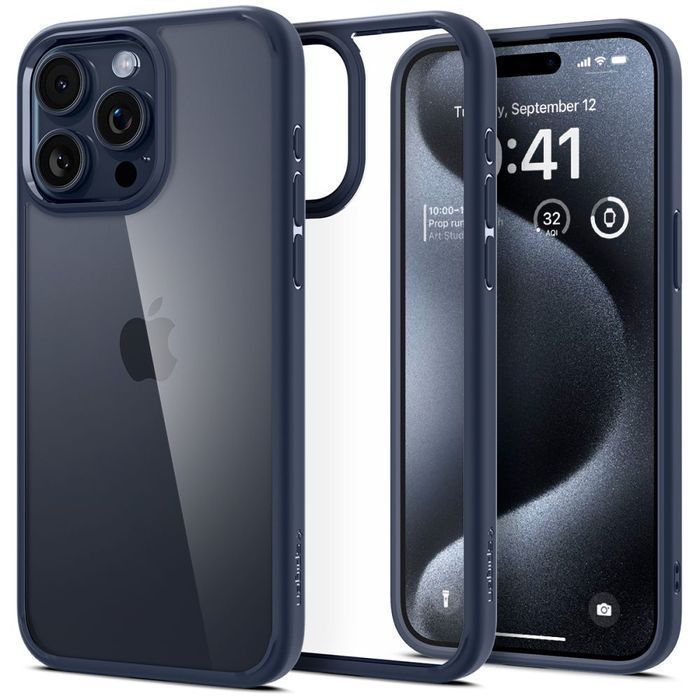 Etui Spigen Ultra Hybrid do iPhone 15 Pro w kolorze Granatowym