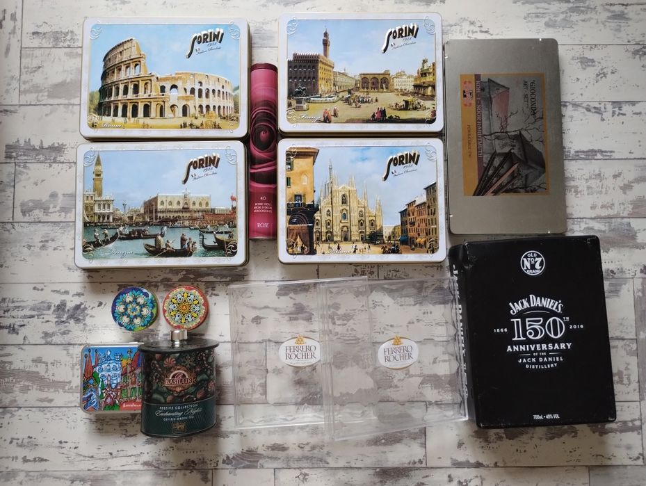 Органайзери металеві жестяні коробки та пластикові