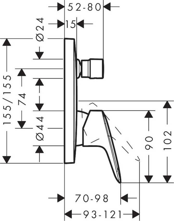 Змішувач hansgrohe Logis для ванни (71405000 + 01800180)
