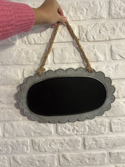 Tablica kredowa vintage metalowa wisząca dekoracja
