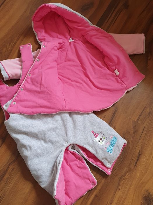 Komplet, bluzka + spodnie 68 rozpinany ciepły