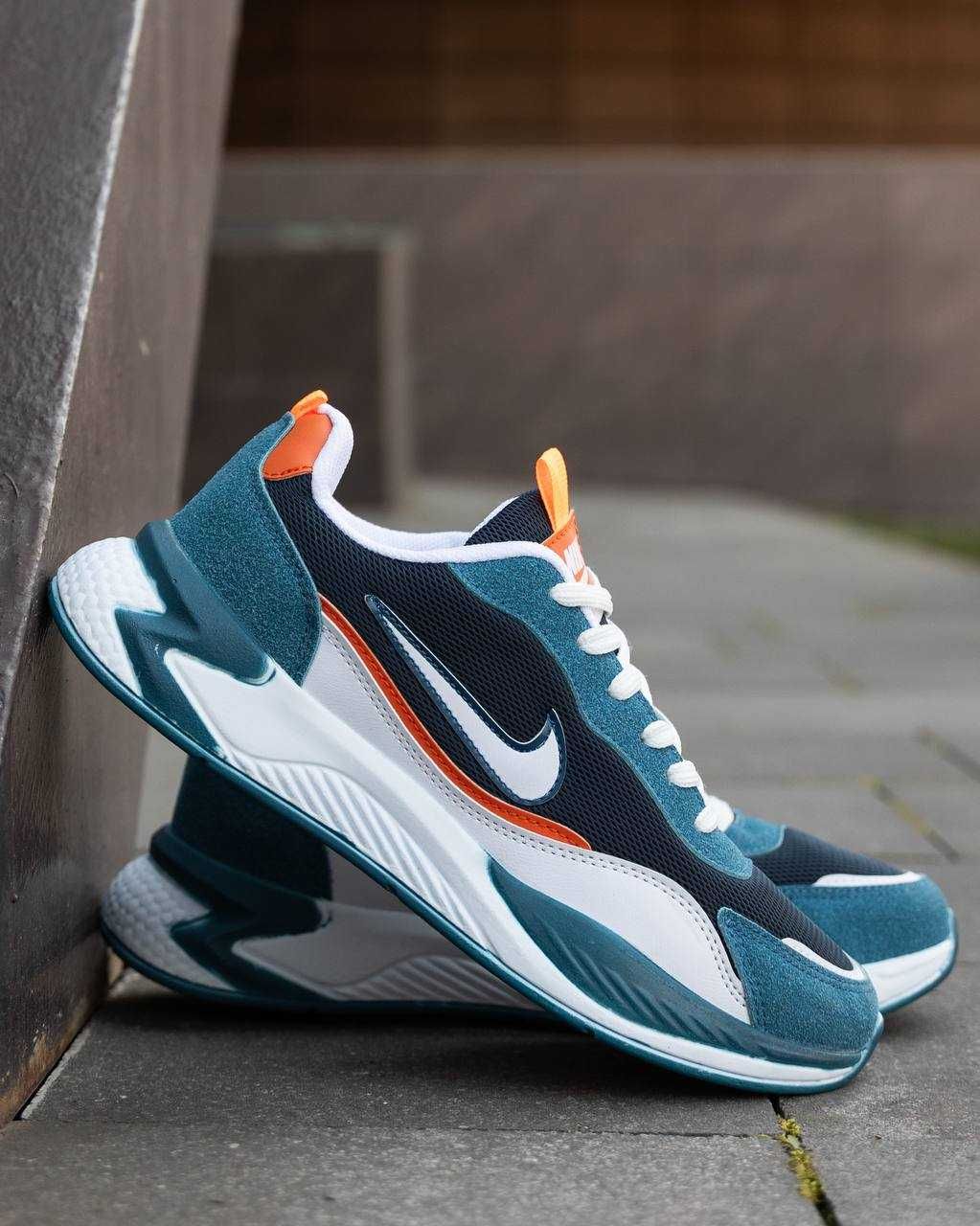 Чоловічі кросівки Nike Racer синій з білим NK050 НОВИНКА ГАРНА ЦІНА