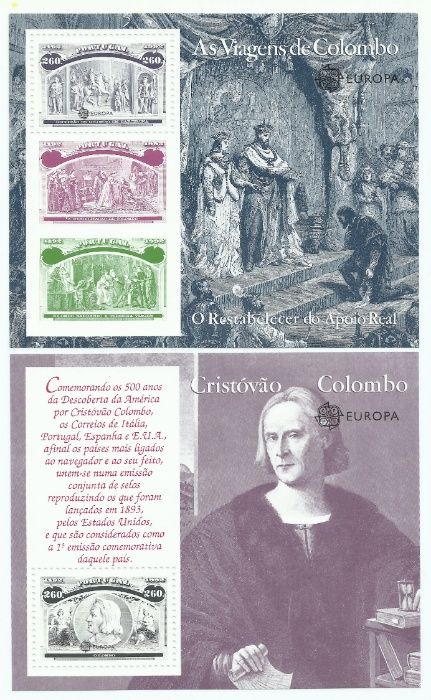 Selos Portugueses - Série 6 Blocos novos, sem charneira, Europa CEPT