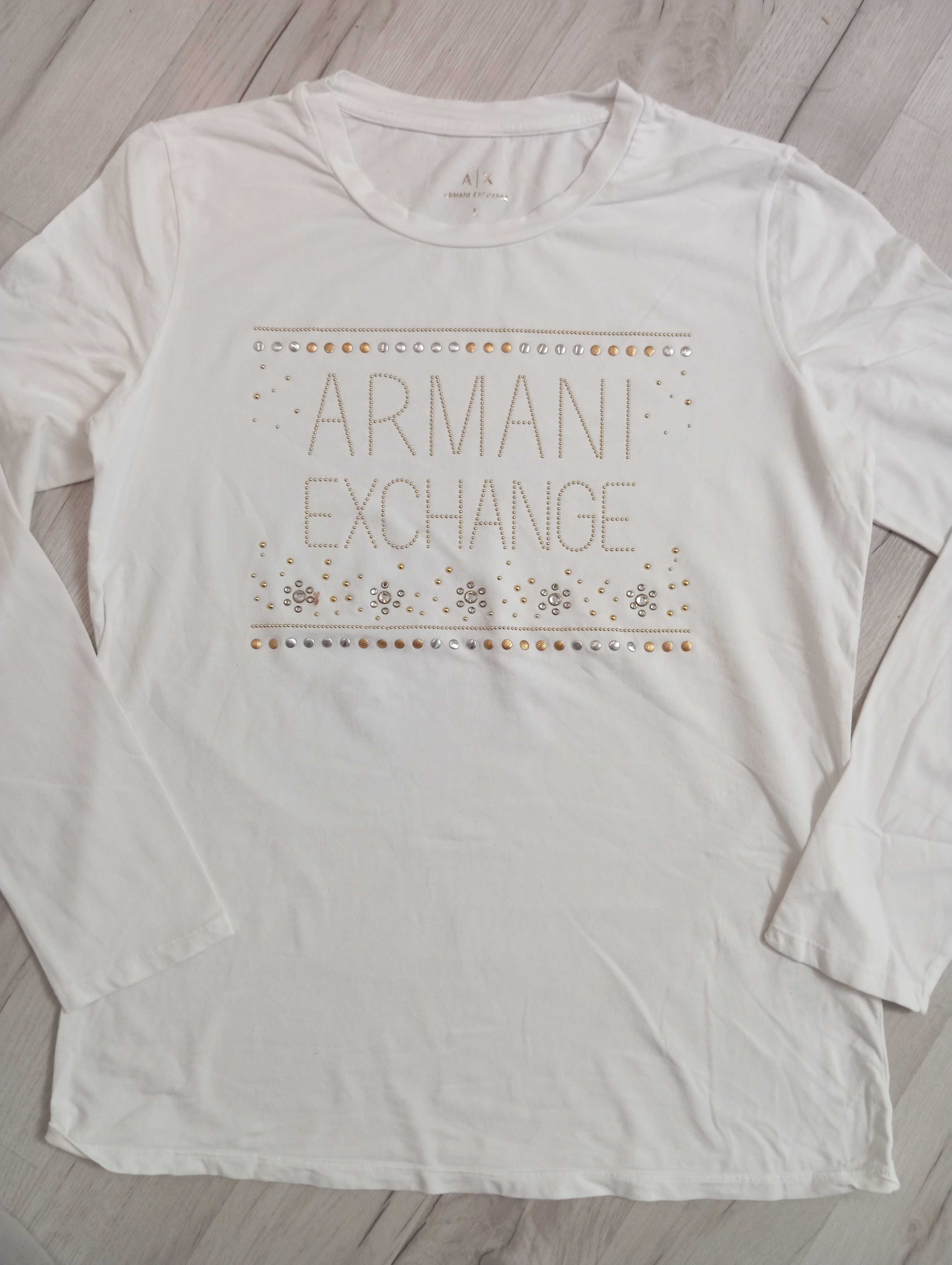 Armani exchange L 40 koszulka damska bluzka z długim rękawem jak nowa
