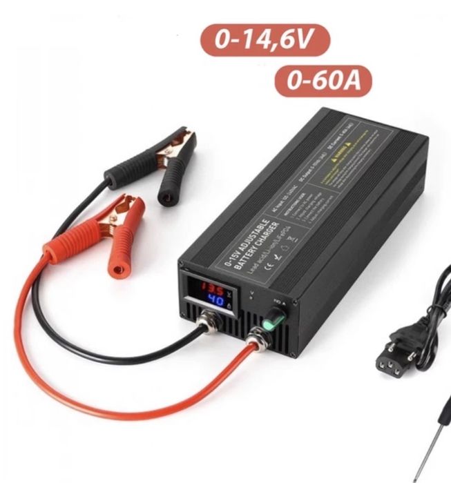 Зарядний пристрій для аккумулятора Lifepo4 Li-ion GEL AGM 0-15v 0-60A