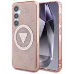 Etui Guess 4G Glitter Triangle Buttons MagSafe do Samsung Galaxy S25 r