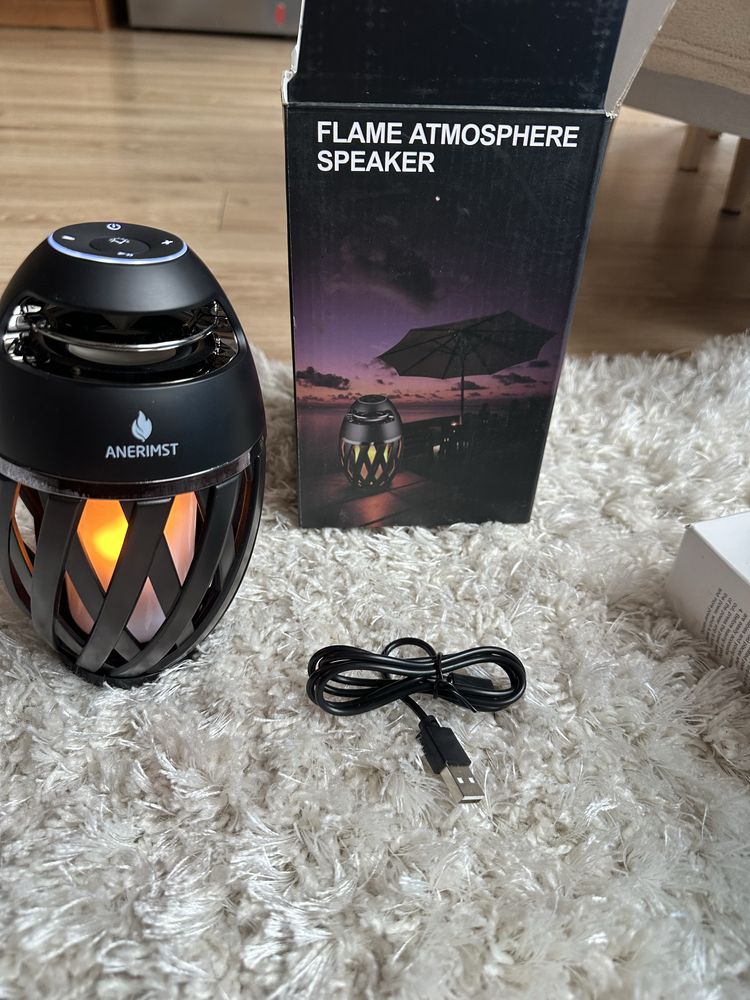 Głośnik z efektem płomienia LED Bluetooth