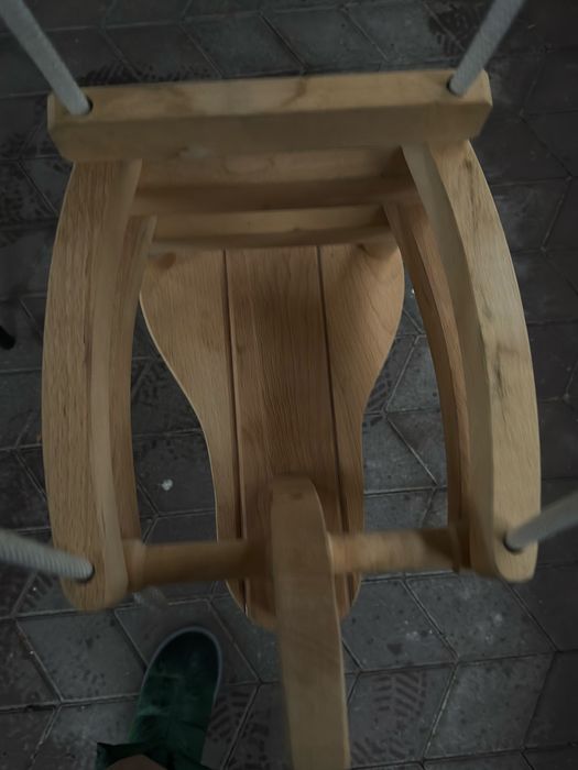 Дитяча підвісна гойдалка. Деревʼяна коник