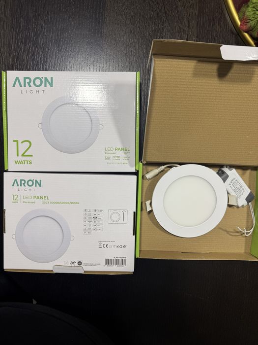 3 luzes led panel 12 watts