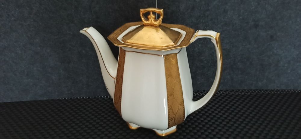 Porcelana Śląska Koenigszelt Dzbanek do kawy Złoty Brabant