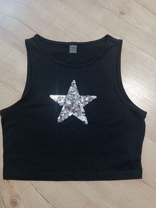 Crop top koszulka t-shirt Shein 36 S