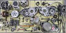 Honda CRF 250 4t silnik, części głowica, kartery cylinder wał skrzynia