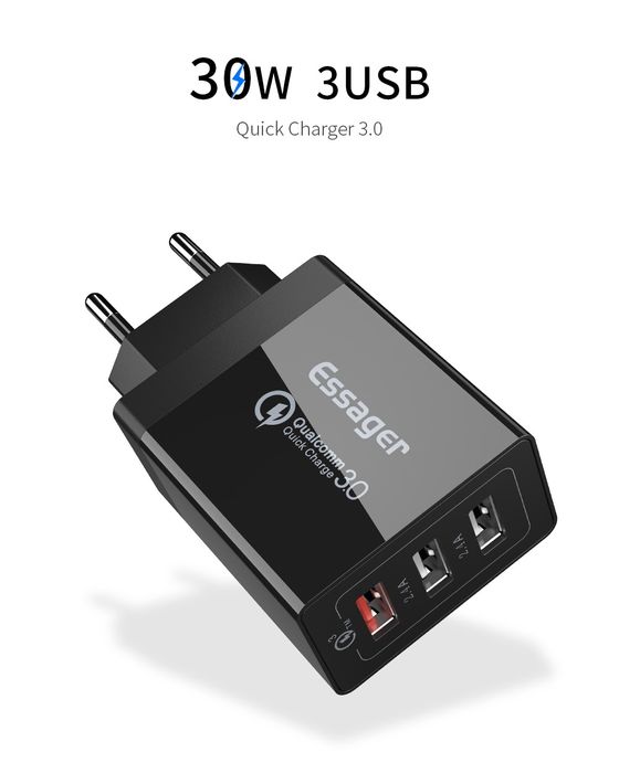 3USB зарядное устройство 30W