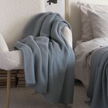 Покривало вʼязане 170×240 LA MODNO Corn Green Gray сіро-зелене