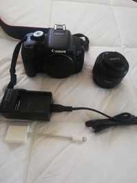 Canon EOS 650 + Lente 50mm + Acessórios