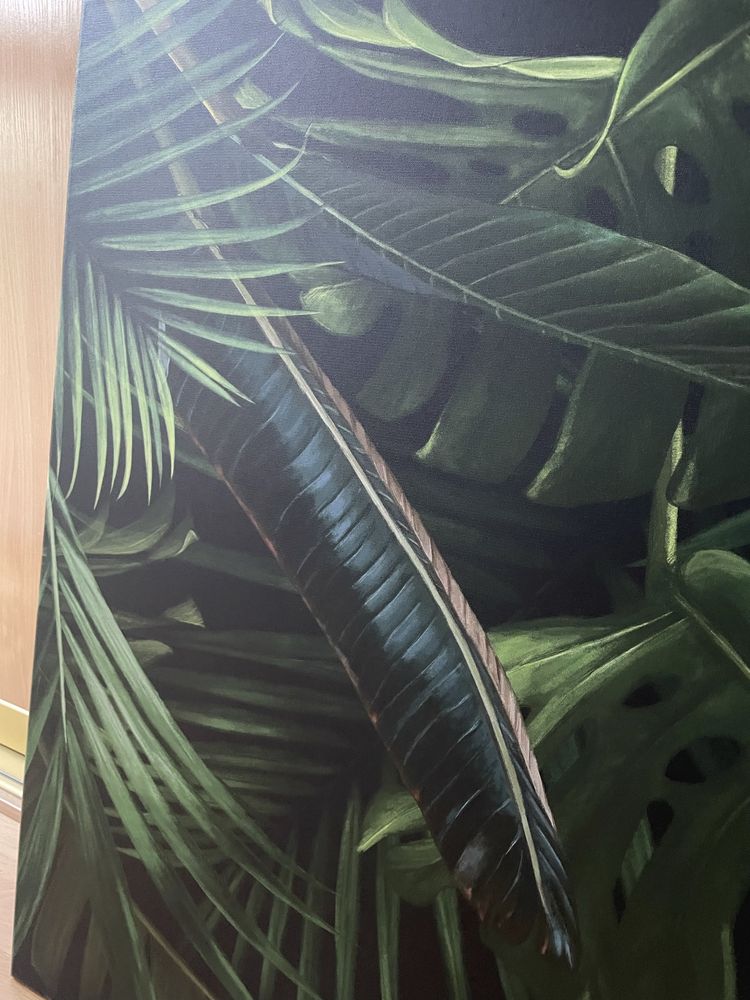 Obraz na plotnie tapeta dzungla zielen rosliny
