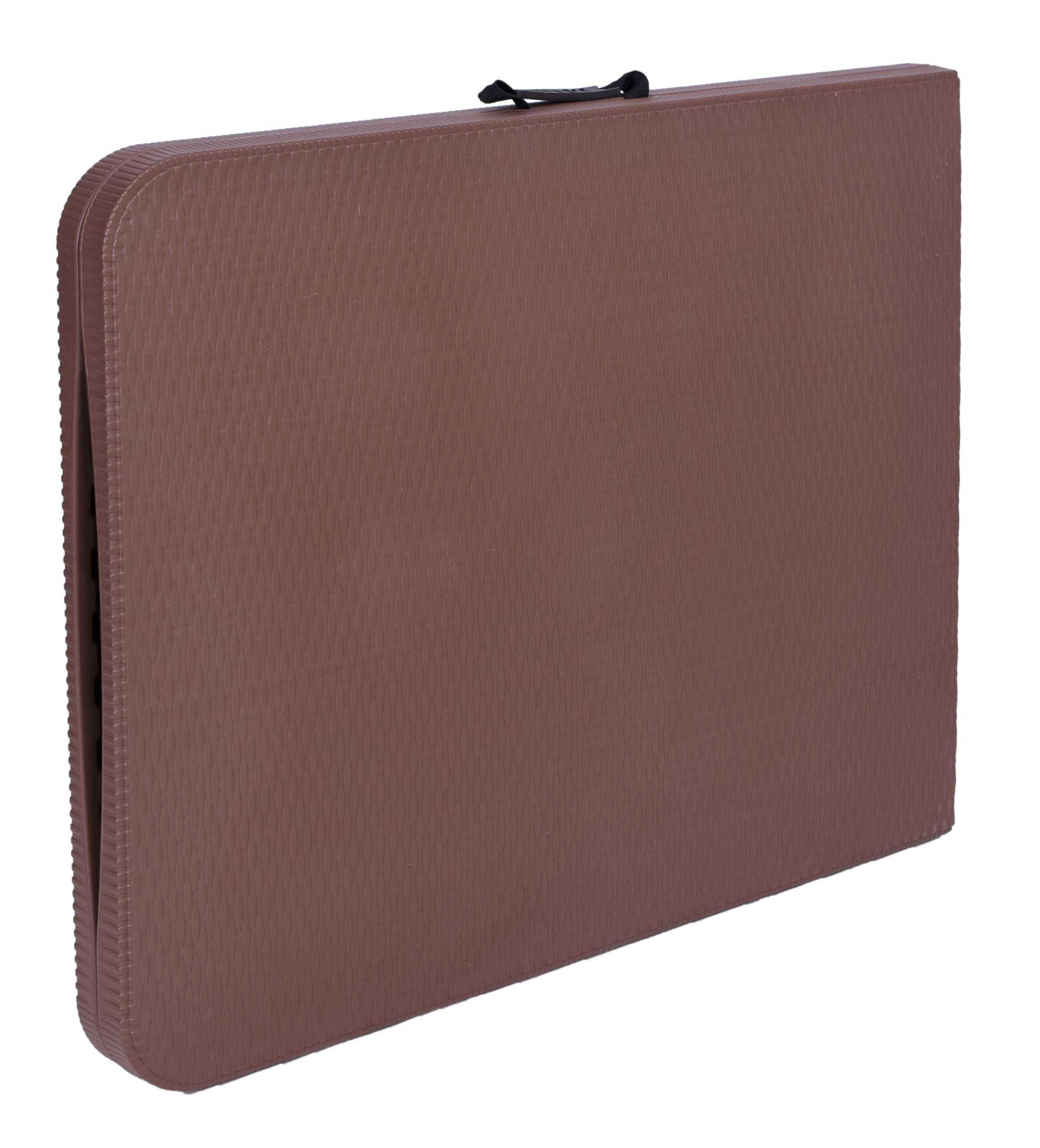 Stół bankietowy składany w walizkę RATTAN 180x74x74,5 brązowy