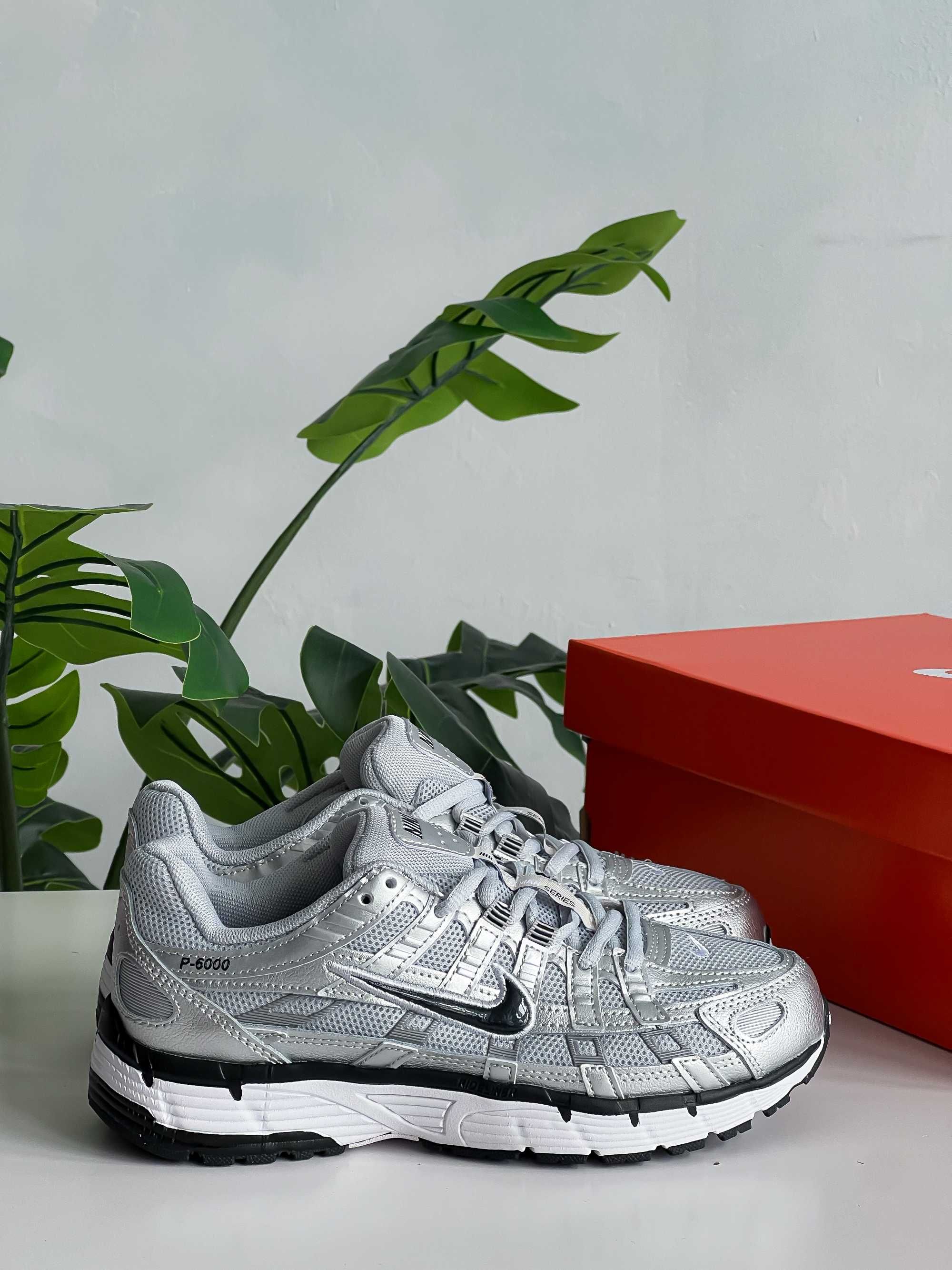ЗНИЖКА! 41 (26см) Nike P-6000 Metallic Silver сірі найки кроси бігові