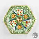 Pequeno Prato hexagonal porcelana Vista Alegre, com brasão
