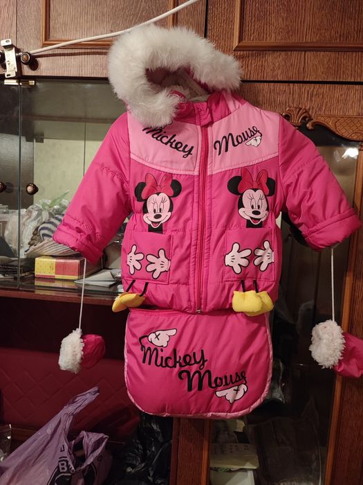 Зимний комбинезон для девочки с рождения до 1,5 года