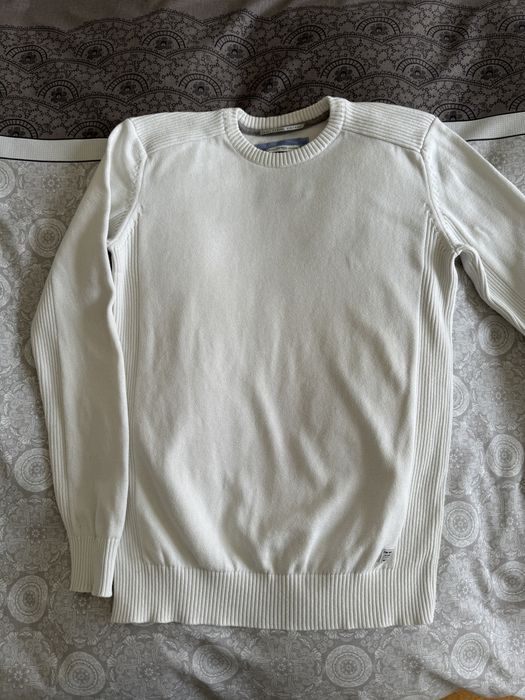 Sweter męski Tom Tailor rozm. 44 ecru stan bdb