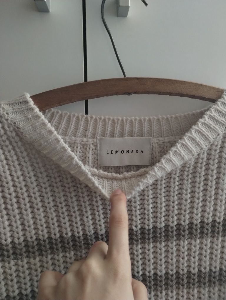 Sweter LeMonada oversize z wełną i wiskozą