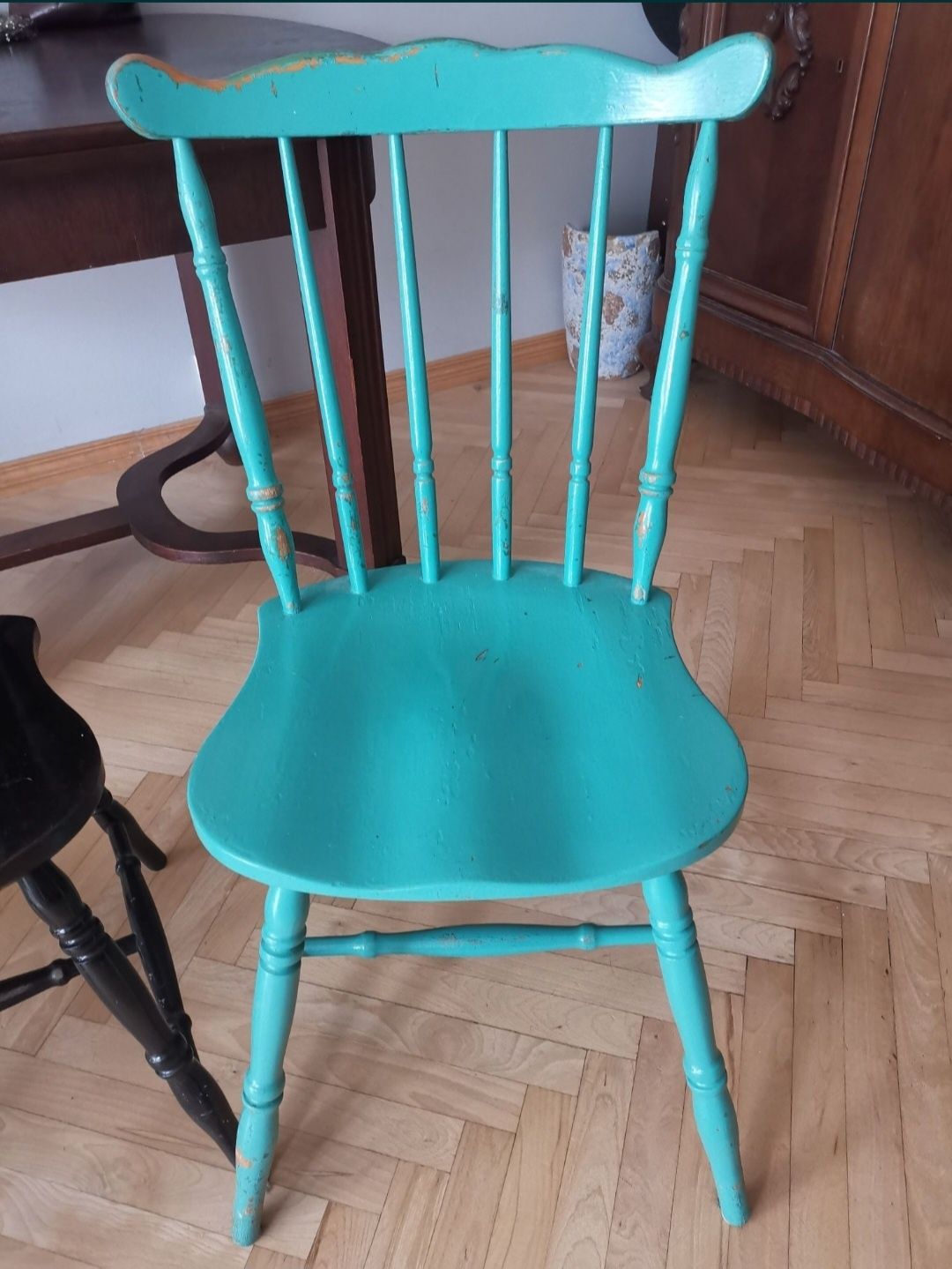 Komplet krzeseł retro patyczak Radomsko