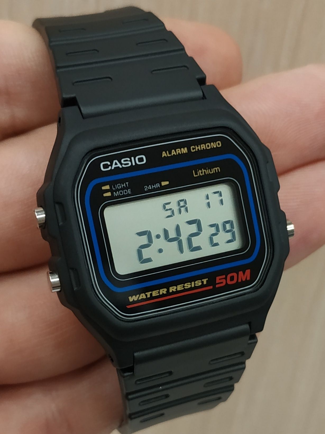Часы мужские Casio WR 50M/5Bar W-59-1VQES Гарантия Касио Годинник