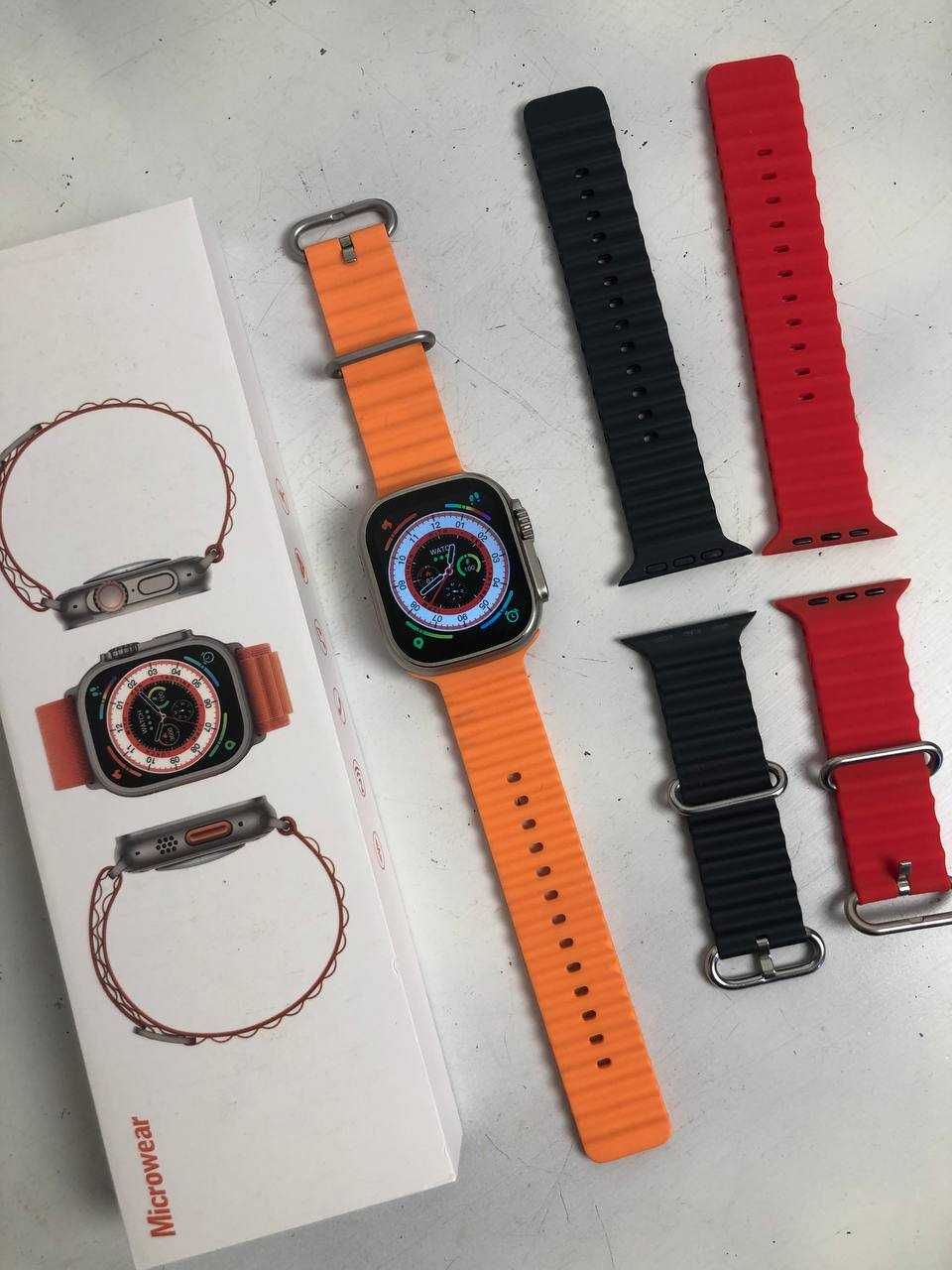 Смарт часы  Ultra Apple Watch + 3 ремешка